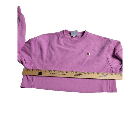 2774 Champion Reverse Weave Cropped Sweatshirt‎ Pink XS - Picture 6 of 6